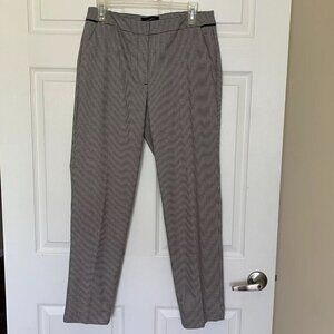 Talbots Heritage Pants Womens Size 8 Black Houndstooth Straight Leg